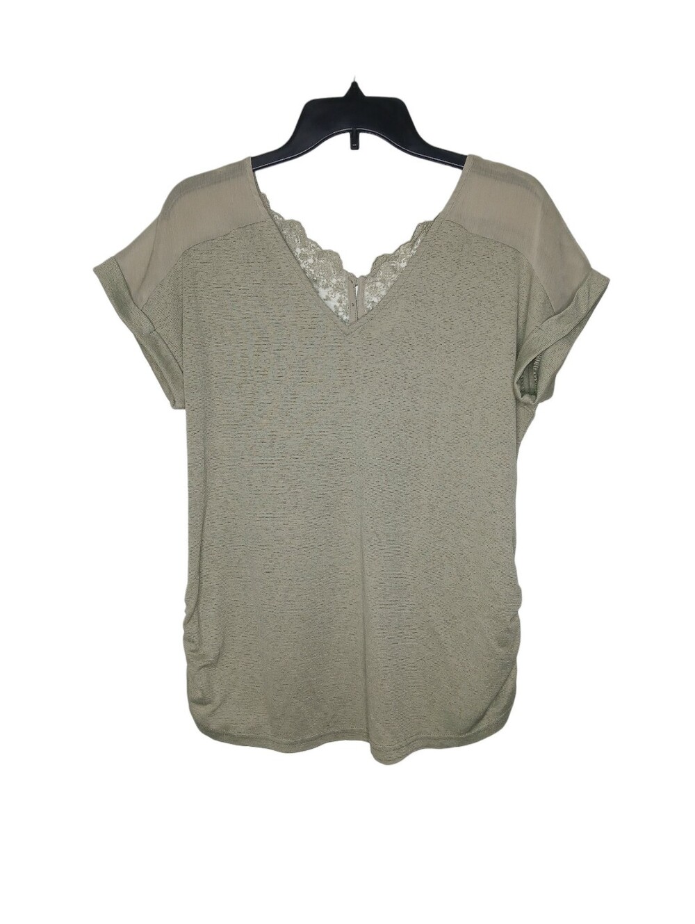 Sweet Wanderer Maternity Blouse Short Sleeve In A Green Tone